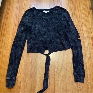 Honey Punch Long Sleeve Crop Top